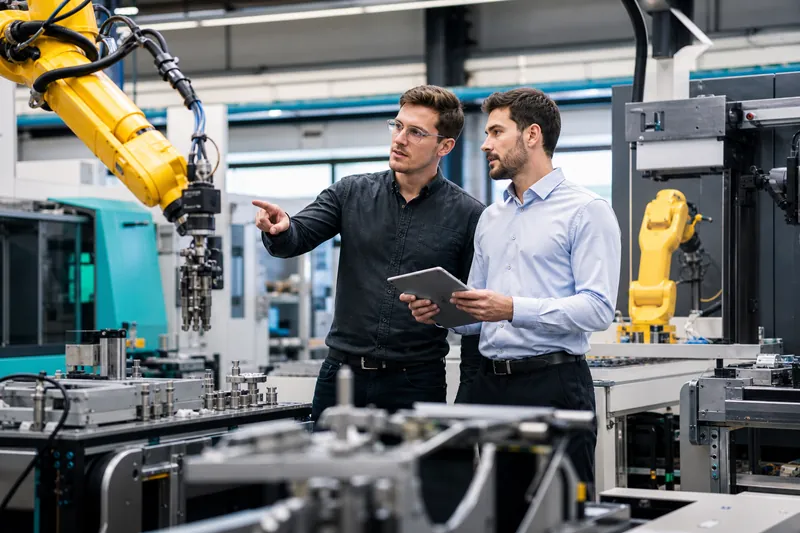 Ingenieure an einer industriellen Forschungsanlage